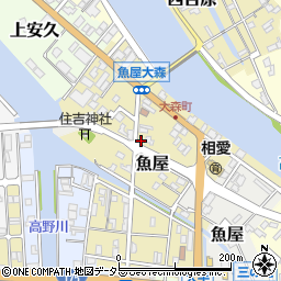 京都府舞鶴市魚屋周辺の地図