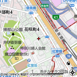 神奈川県横浜市西区花咲町周辺の地図