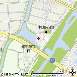 新堀川排水機場周辺の地図