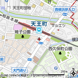 天王町駅前公園周辺の地図