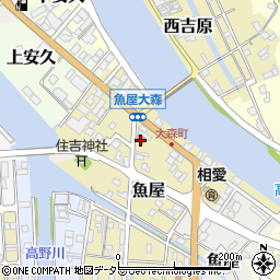 舞鶴魚屋郵便局周辺の地図