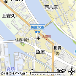 舞鶴魚屋郵便局周辺の地図
