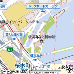 日本丸メモリアルパーク　アリーナ周辺の地図