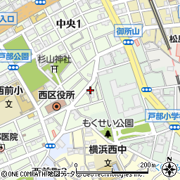 コインパーク横浜中央第２駐車場周辺の地図