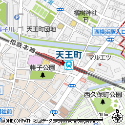 天王町駅周辺の地図