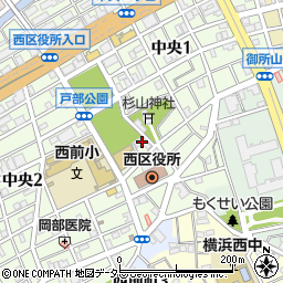 横浜市西区医師会訪問看護ステーション周辺の地図