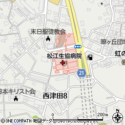 山陰合同銀行松江生協病院 ＡＴＭ周辺の地図