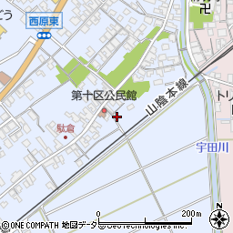 鳥取県米子市淀江町西原414-3周辺の地図