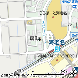海老名駅西口郵便局周辺の地図