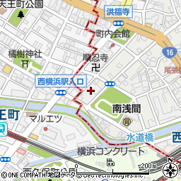 神奈川県横浜市西区南浅間町33周辺の地図