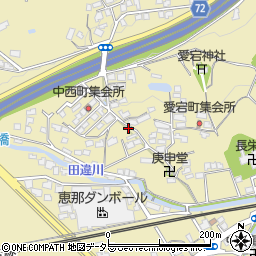 岐阜県恵那市長島町中野周辺の地図