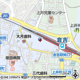 倉吉駅南口駐車場周辺の地図