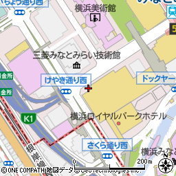 【baybikeポート】横浜ロイヤルパークホテル周辺の地図