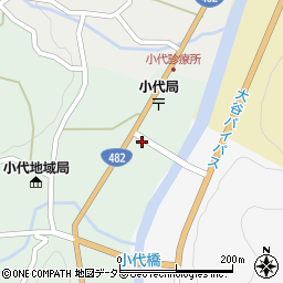 兵庫県美方郡香美町小代区大谷121周辺の地図