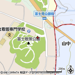 富士吉田市役所　富士散策公園周辺の地図