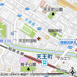 横浜市立　天王町保育園周辺の地図