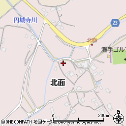 鳥取県倉吉市北面周辺の地図