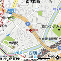 神奈川県横浜市西区南浅間町28周辺の地図