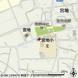 宮地公民館周辺の地図