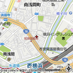 神奈川県横浜市西区南浅間町6-8周辺の地図