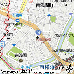 神奈川県横浜市西区南浅間町29周辺の地図