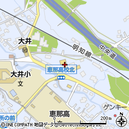 岐阜トヨタ自動車　恵那店周辺の地図
