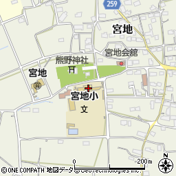 池田町立宮地小学校周辺の地図