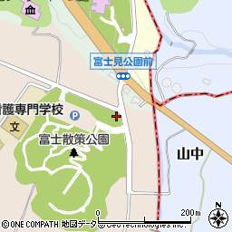 富士散策公園トイレ周辺の地図