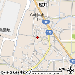 岐阜県本巣市屋井450周辺の地図