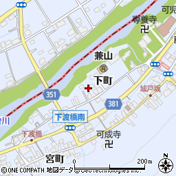 岐阜県可児市兼山下町周辺の地図