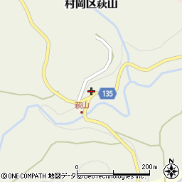 兵庫県美方郡香美町村岡区萩山80周辺の地図