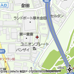 神奈川県厚木市金田1111-2周辺の地図