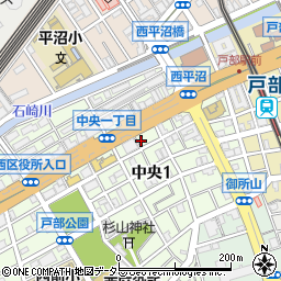 タイムズ西区中央第９駐車場周辺の地図