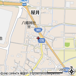 岐阜県本巣市屋井461-1周辺の地図