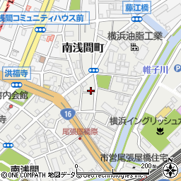 神奈川県横浜市西区南浅間町8周辺の地図