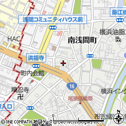 神奈川県横浜市西区南浅間町19周辺の地図