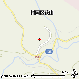兵庫県美方郡香美町村岡区萩山周辺の地図