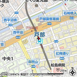 京浜急行電鉄株式会社　戸部駅周辺の地図