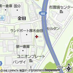 神奈川県厚木市金田1117周辺の地図