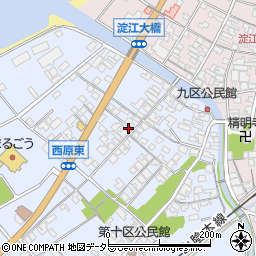 鳥取県米子市淀江町西原1305-2周辺の地図