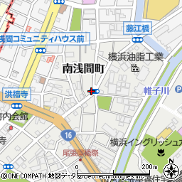 神奈川県横浜市西区南浅間町12-10周辺の地図