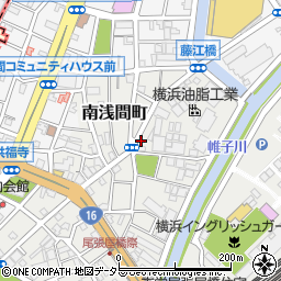 神奈川県横浜市西区南浅間町周辺の地図