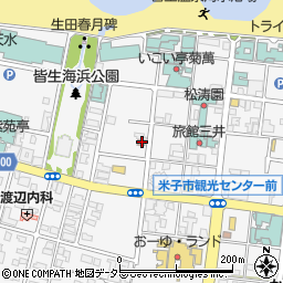 米子皆生郵便局周辺の地図