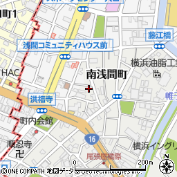 神奈川県横浜市西区南浅間町18周辺の地図