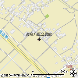 彦名八区公民館周辺の地図