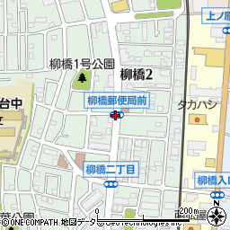 柳橋郵便局前周辺の地図