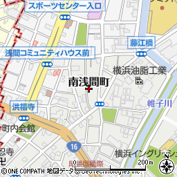 神奈川県横浜市西区南浅間町12-5周辺の地図