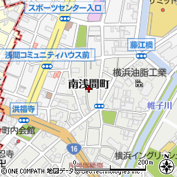 神奈川県横浜市西区南浅間町12-4周辺の地図