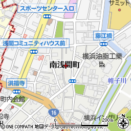 神奈川県横浜市西区南浅間町12周辺の地図