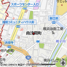 神奈川県横浜市西区南浅間町12-3周辺の地図